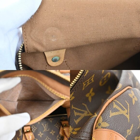 LOUIS VUITTON Speedy 40 Travel Hand Bag Monogram Leather Brown - Picture 9 of 14